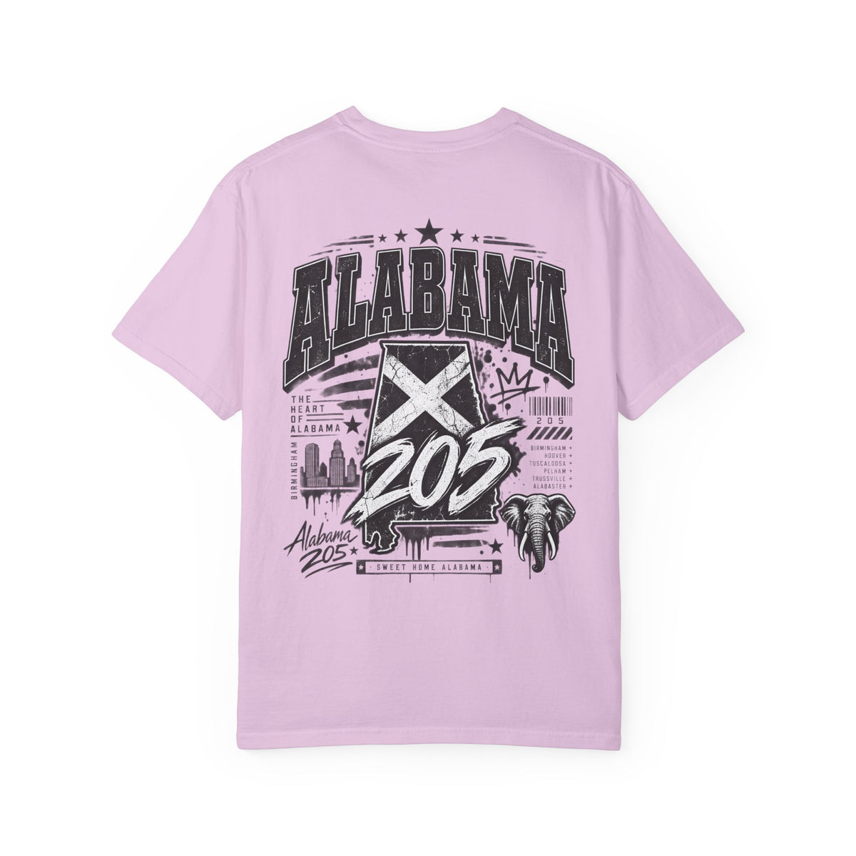 Alabama 205 Unisex Comfort Color 1717 Streetwear Graphic Tee