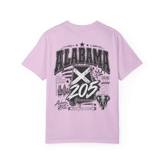 Alabama 205 Unisex Comfort Color 1717 Streetwear Graphic Tee