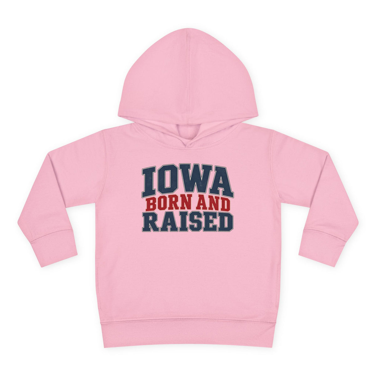 Iowa Born and Raised Classic Heritage Unisex Toddler Pullover Fleece Hoodie
