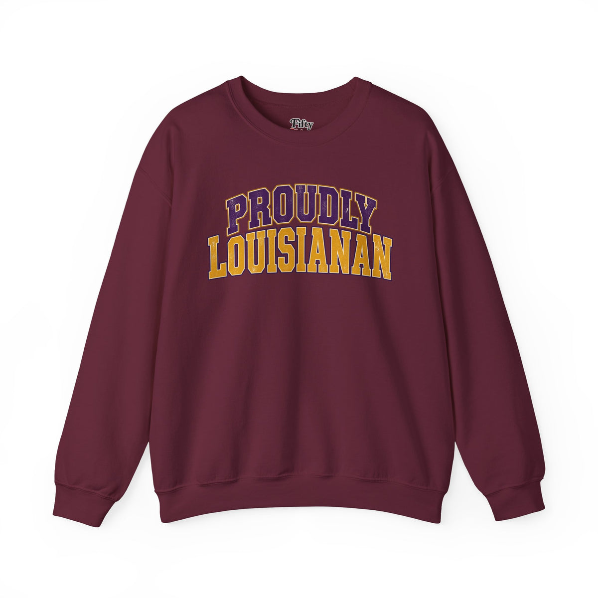 Proudly Louisianan Louisiana Unisex Crewneck Sweatshirt State Name Graphic