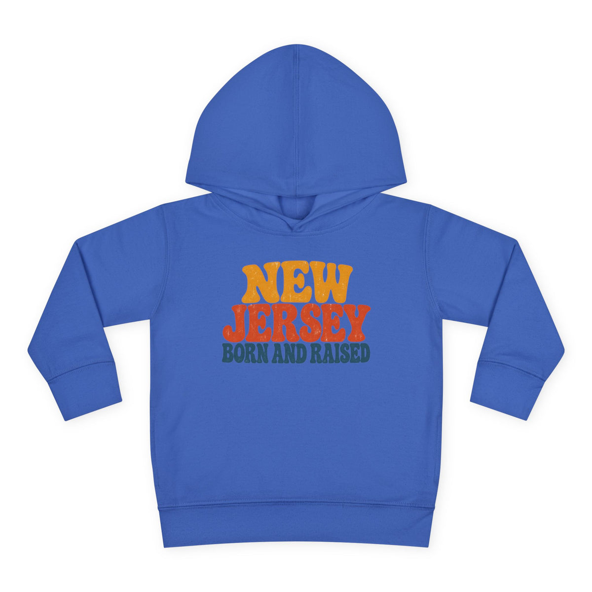 New Jersey Born and Raised Retro 1970s Unisex Toddler Pullover Fleece Hoodie