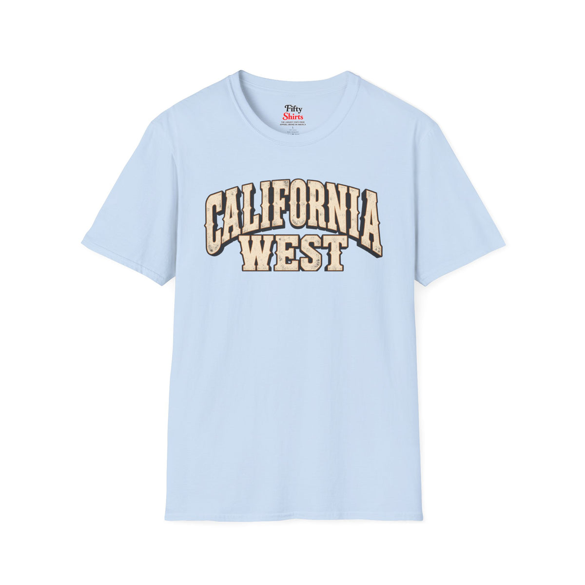 California West Unisex Softstyle T Shirt State Name Graphic Tee