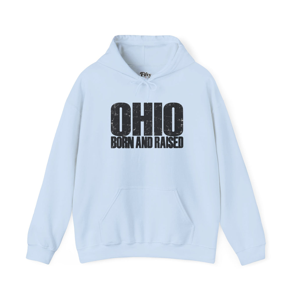 Ohio Born and Raised Modern Midwest Streetwear Unisex Hoodie Graphic
