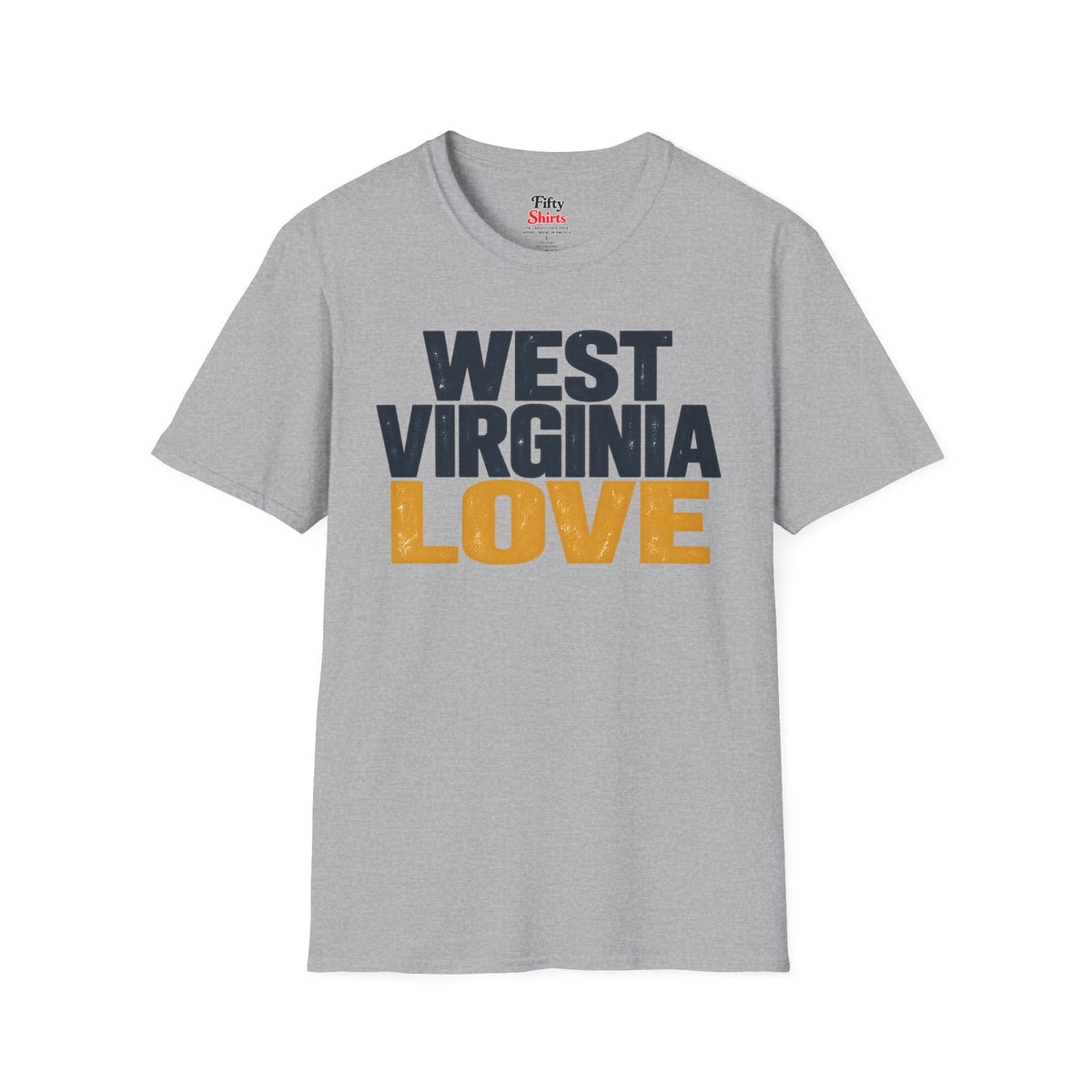 West Virginia Love Unisex Softstyle T Shirt State Name Graphic Tee
