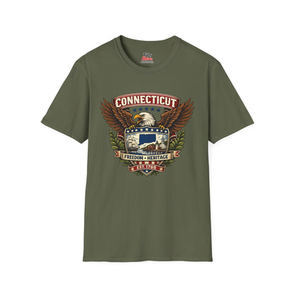 Connecticut American Eagle Unisex Softstyle T Shirt State Pride Graphic Tee Collections FS03