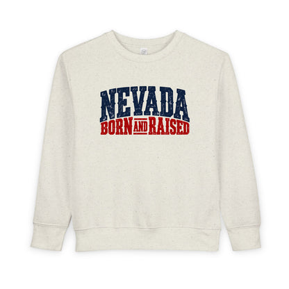 Nevada Born and Raised Rugged Western Unisex Toddler Sweatshirt