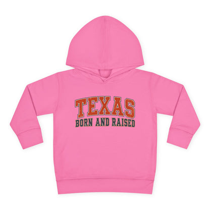 Texas Born and Raised Collegiate Unisex Toddler Pullover Fleece Hoodie
