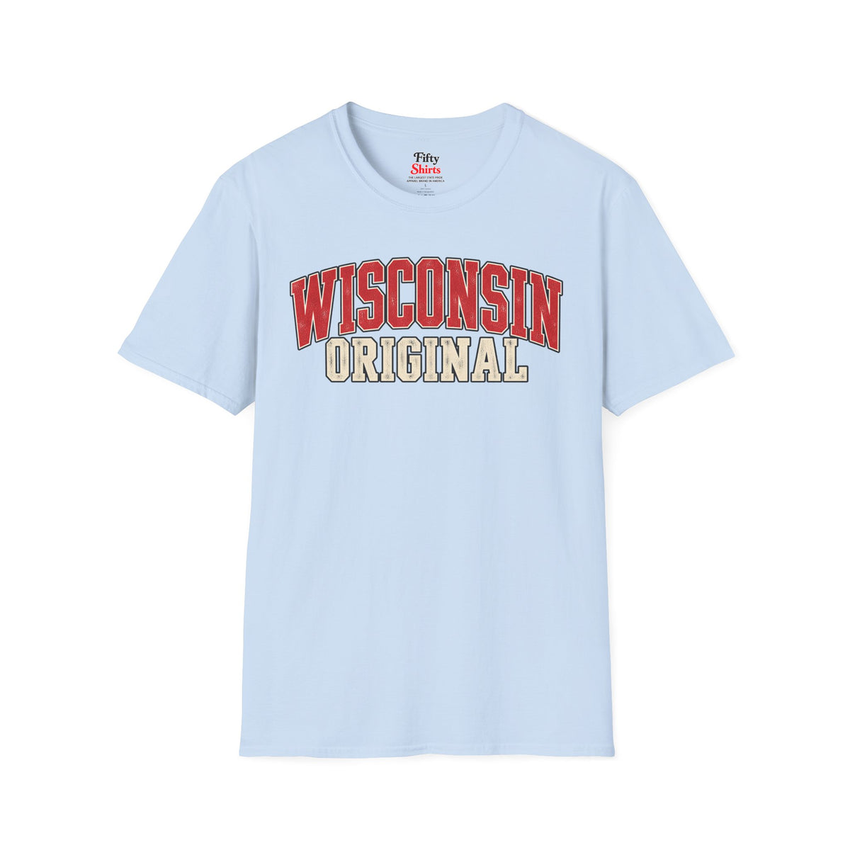 Wisconsin Original Unisex Softstyle T Shirt State Name Graphic Tee