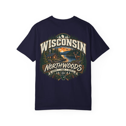 Wisconsin Northwoods Unisex Comfort Color 1717 Streetwear Graphic Tee