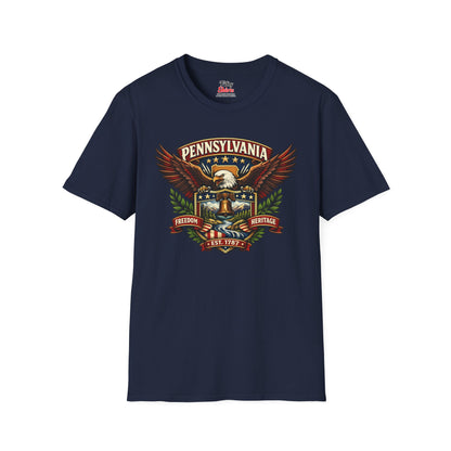 Pennsylvania Americana Eagle Unisex Softstyle T Shirt State Pride Graphic Tee Collections FS03