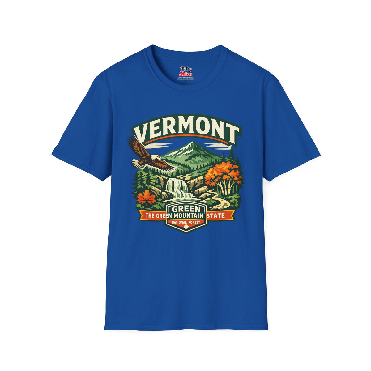 Vermont Green Mountain State Adventure Unisex Softstyle T Shirt State Pride Graphic Tee Collections FS03
