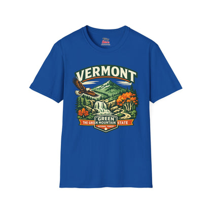 Vermont Green Mountain State Adventure Unisex Softstyle T Shirt State Pride Graphic Tee Collections FS03