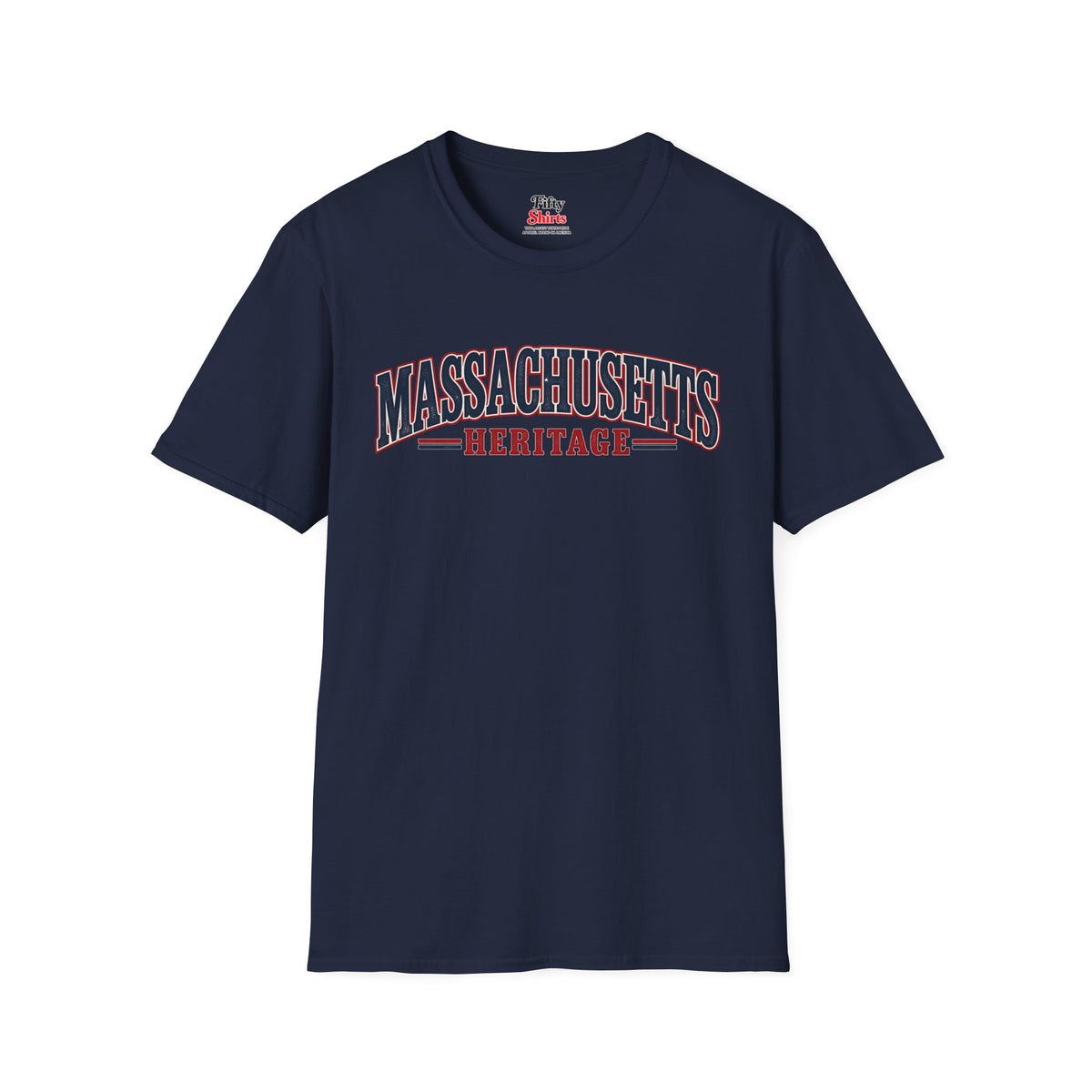 Massachusetts Heritage Unisex Softstyle T Shirt State Name Graphic Tee