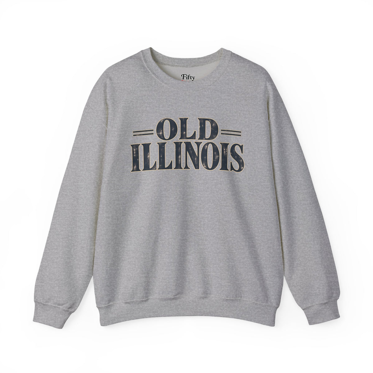 Old Illinois Unisex Crewneck Sweatshirt State Name Graphic