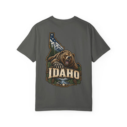 Idaho Bear Emblem Unisex Comfort Color 1717 Streetwear Graphic Tee