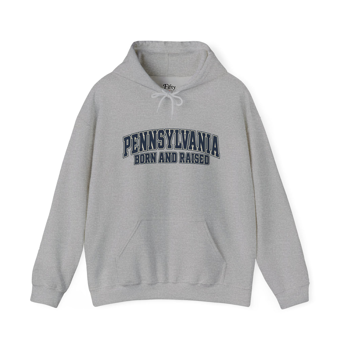 Pennsylvania Born and Raised Old-School Athletic Unisex Hoodie Graphic