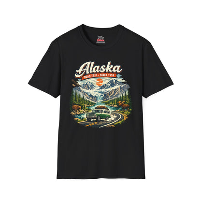 Alaska Wilderness Road Trip Unisex Softstyle T Shirt State Pride Graphic Tee Collections FS03