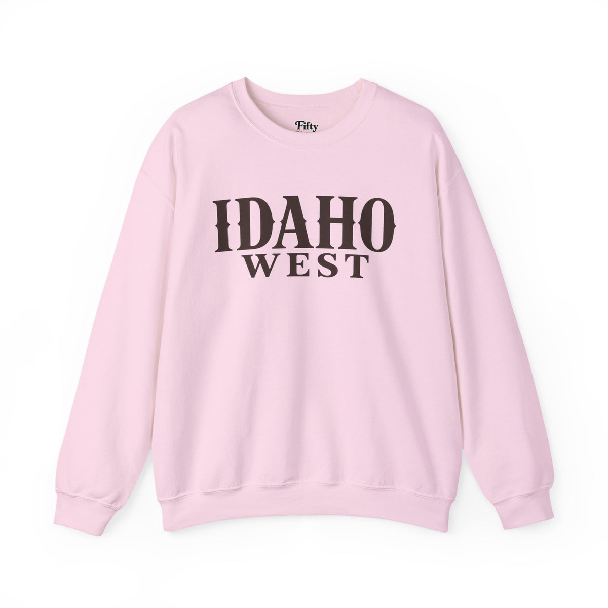 Idaho West Unisex Crewneck Sweatshirt State Name Graphic