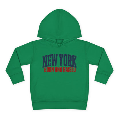 New York Born and Raised Premium Northeast Streetwear Unisex Toddler Pullover Fleece Hoodie Graphic