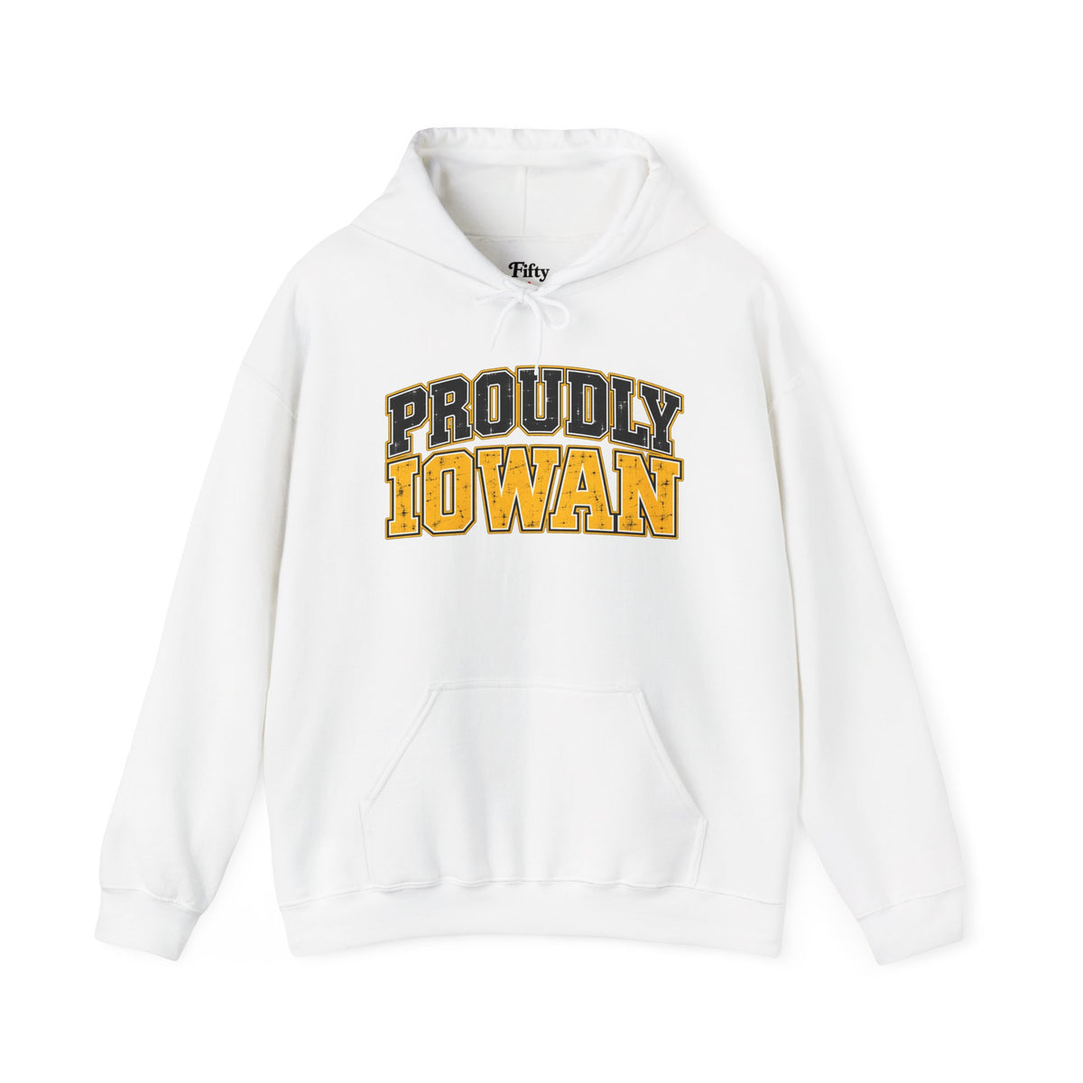 Proudly Iowan Iowa Unisex Hoodie State Name Graphic