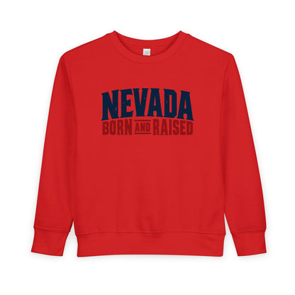Nevada Born and Raised Modern Streetwear Unisex Toddler Sweatshirt