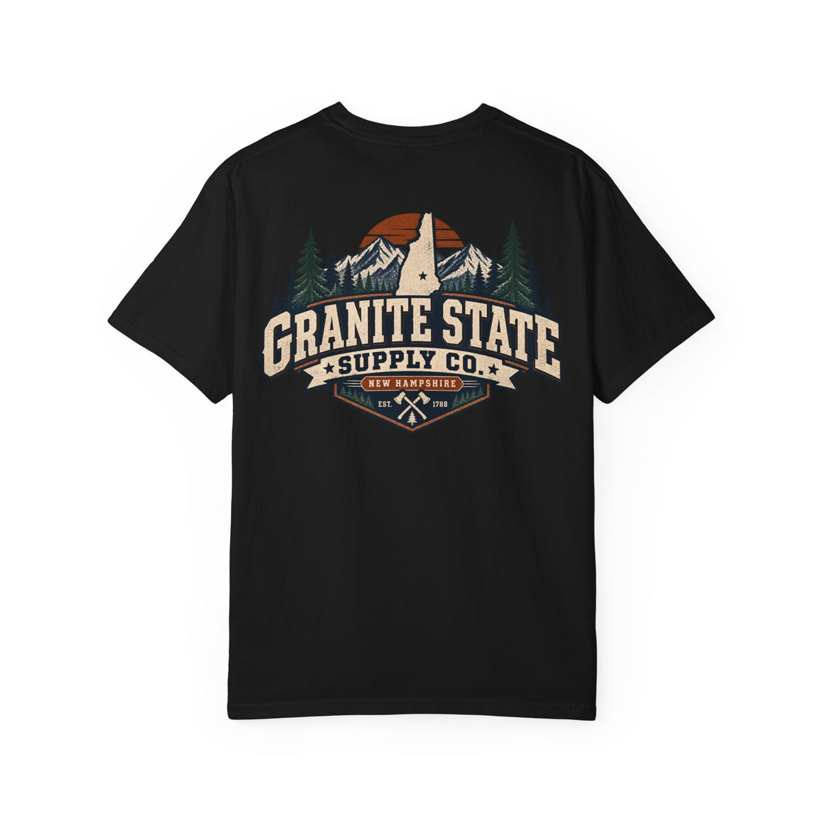 New Hampshire Granite State Supply Co Unisex Comfort Color 1717 Streetwear Graphic Tee