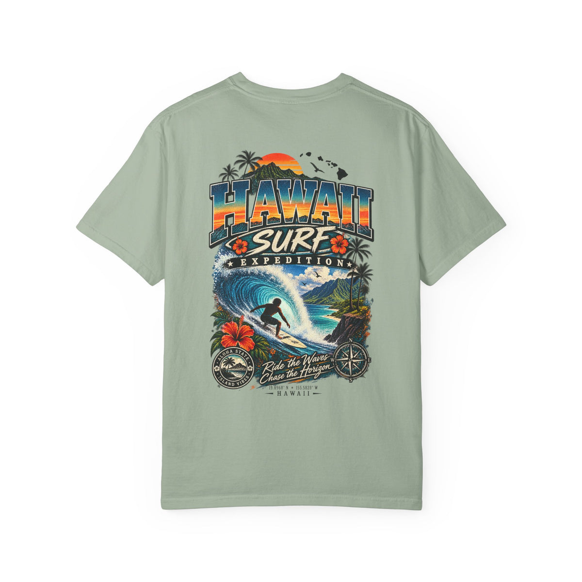Hawaii Surf Expedition Unisex Comfort Color 1717 Streetwear Graphic Tee