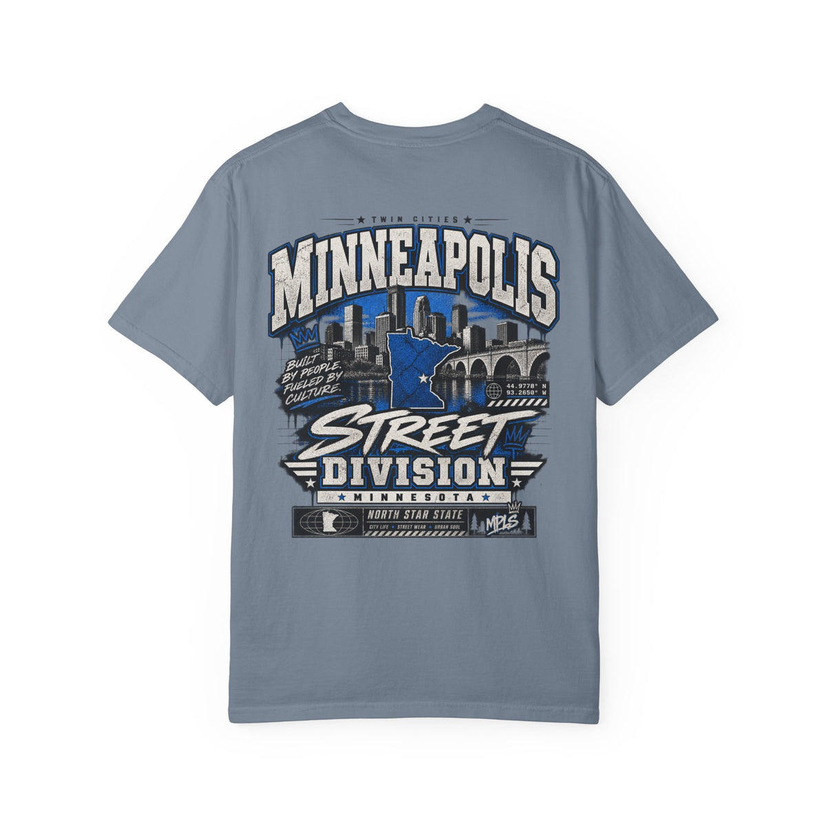 Minnesota Minneapolis Street Division Unisex Comfort Color 1717 Streetwear Graphic Tee