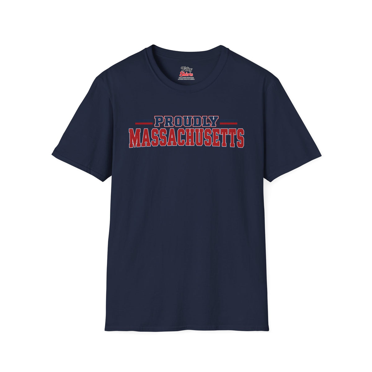 Proudly Massachusetts Unisex Softstyle T Shirt State Name Graphic Tee