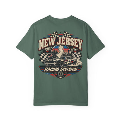 New Jersey Racing Division Unisex Comfort Color 1717 Streetwear Graphic Tee