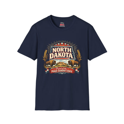 North Dakota State Pride Unisex Softstyle T Shirt State Pride Graphic Tee Collections FS03
