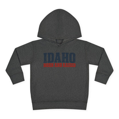 Idaho Born and Raised Rustic Americana Unisex Toddler Pullover Fleece Hoodie