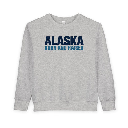Alaska Born and Raised Modern Streetwear Unisex Toddler Sweatshirt