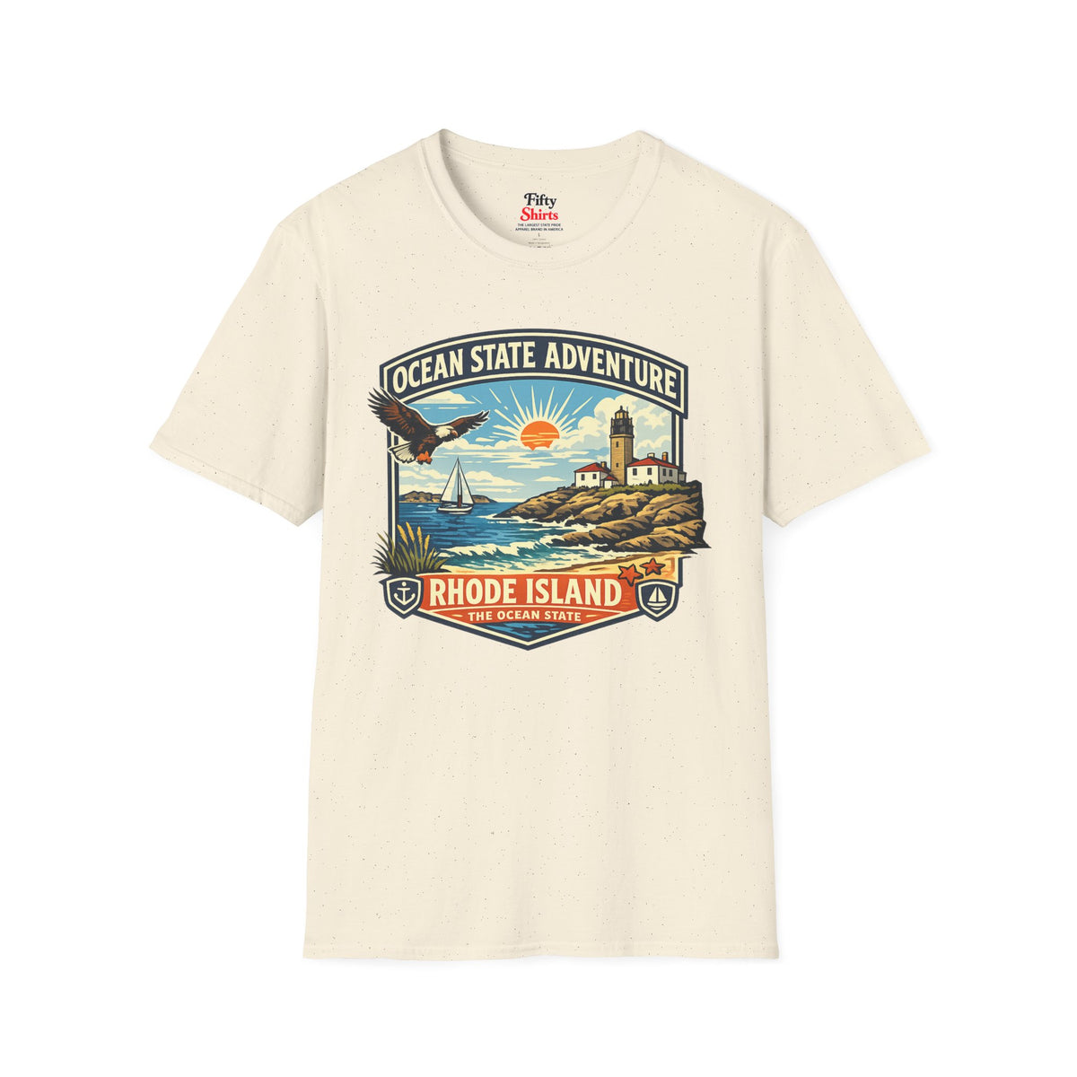 Rhode Island Ocean State Adventure Unisex Softstyle T Shirt State Pride Graphic Tee Collections FS03