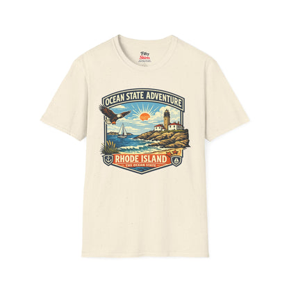 Rhode Island Ocean State Adventure Unisex Softstyle T Shirt State Pride Graphic Tee Collections FS03