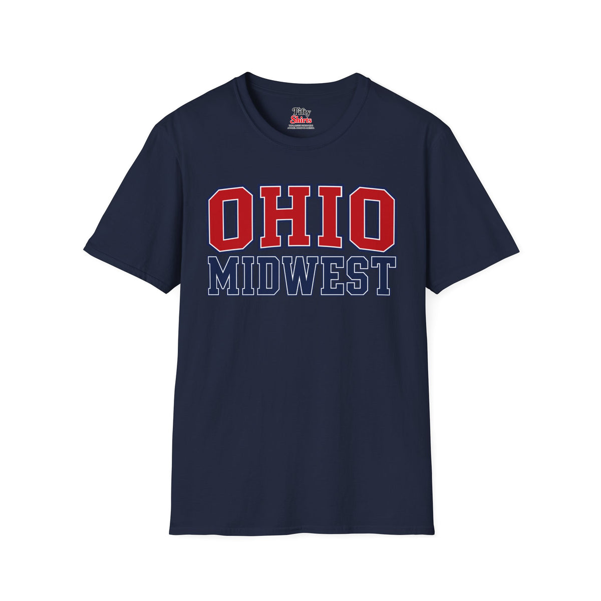 Ohio Midwest Unisex Softstyle T Shirt State Name Graphic Tee