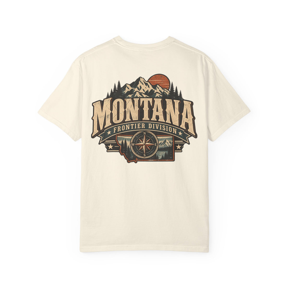Montana Frontier Division Unisex Comfort Color 1717 Streetwear Graphic Tee
