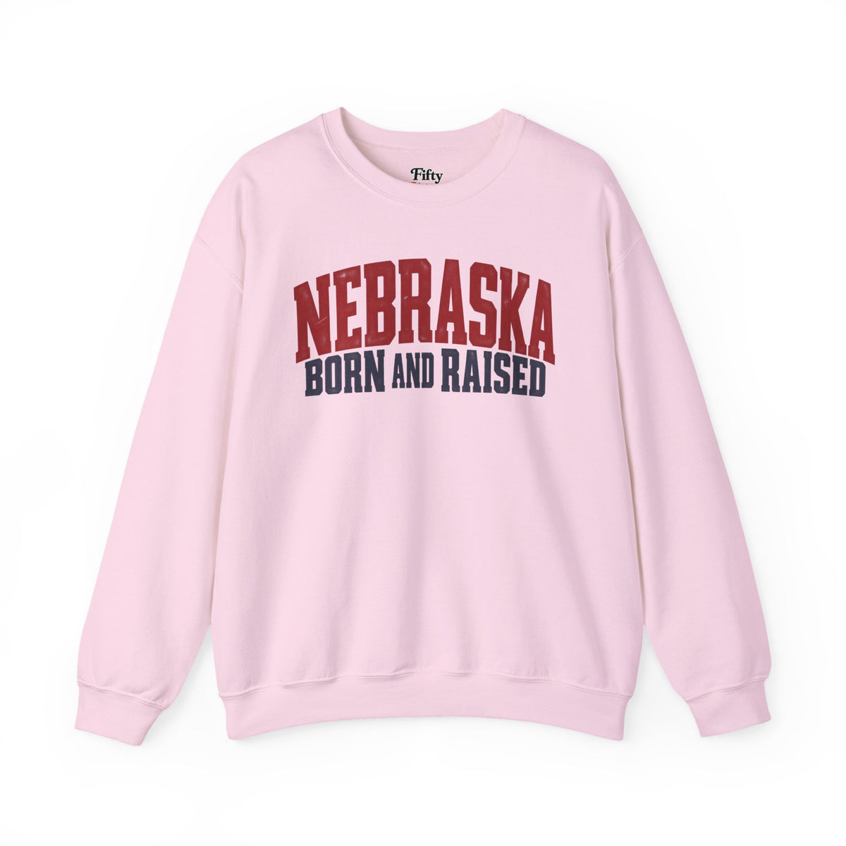 Nebraska Born and Raised Modern Midwestern Unisex Sweatshirt Graphic
