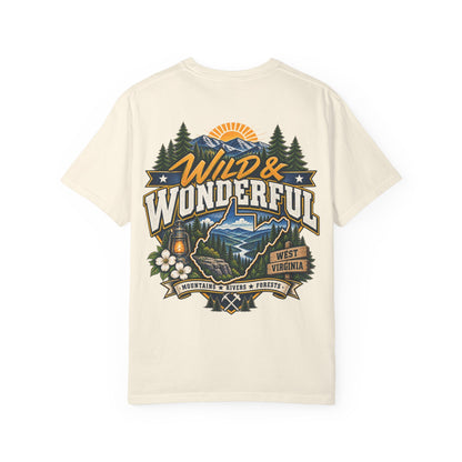 West Virginia Wild & Wonderful Unisex Comfort Color 1717 Streetwear Graphic Tee