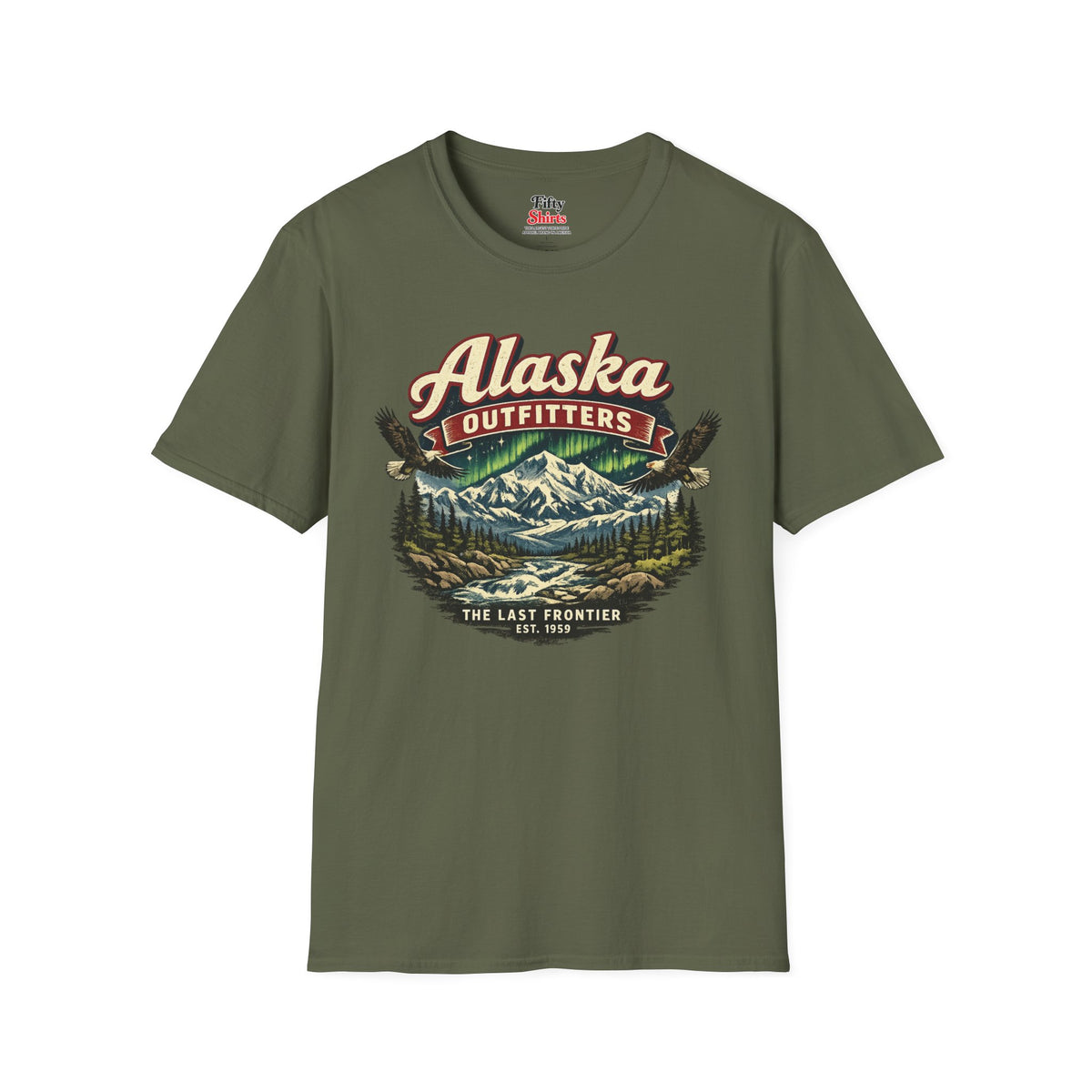 Alaska Outfitters Unisex Softstyle T Shirt State Pride Graphic Tee Collections FS03