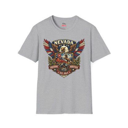 Nevada Americana Eagle Unisex Softstyle T Shirt State Pride Graphic Tee Collections FS03