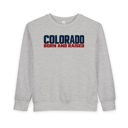 Colorado Born and Raised Minimal Modern Unisex Toddler Sweatshirt