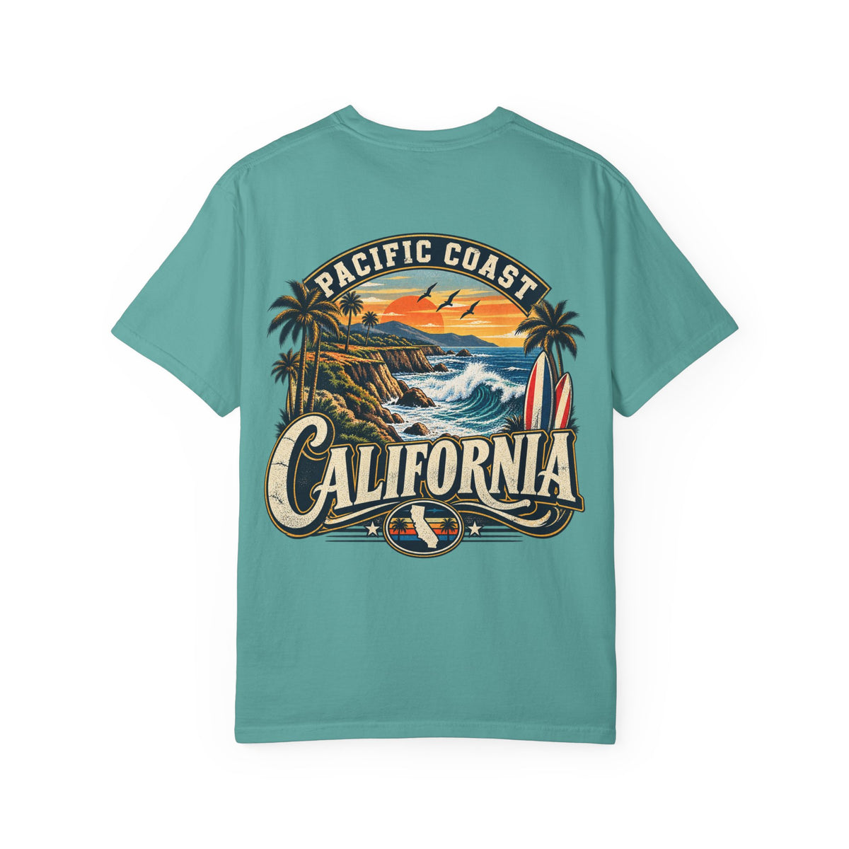 Pacific Coast California  Unisex Comfort Color 1717 Streetwear Graphic Tee