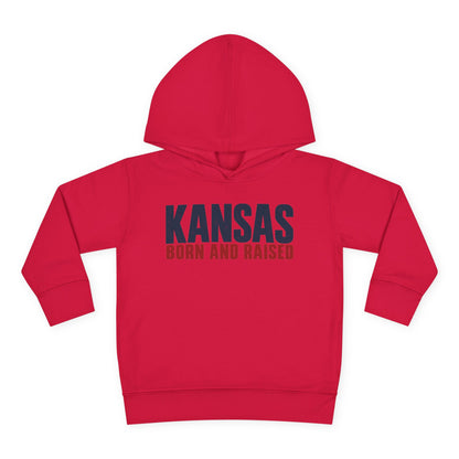 Kansas Born and Raised Modern Heritage Unisex Toddler Pullover Fleece Hoodie