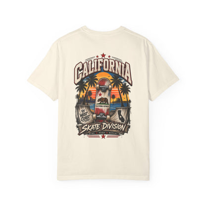 California Skate Division  Unisex Comfort Color 1717 Streetwear Graphic Tee
