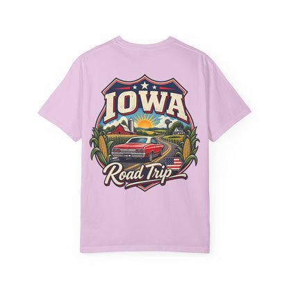 Iowa Road Trip Unisex Comfort Color 1717 Streetwear Graphic Tee