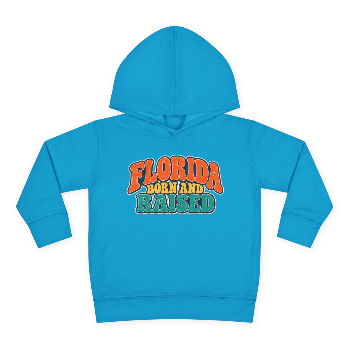 Florida Born and Raised Retro Sunshine State Unisex Toddler Pullover Fleece Hoodie