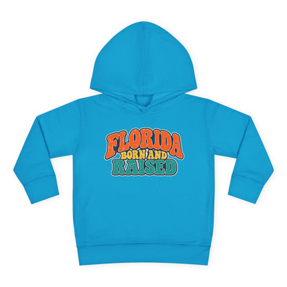 Florida Born and Raised Retro Sunshine State Unisex Toddler Pullover Fleece Hoodie
