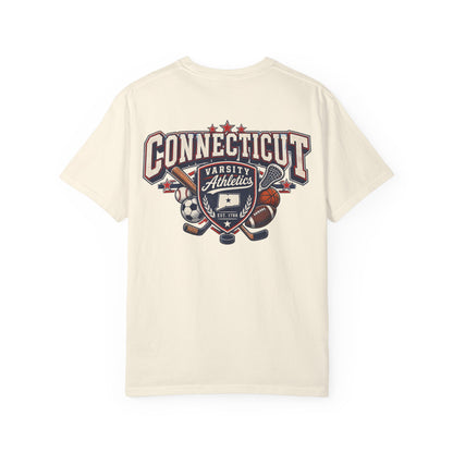 Connecticut Varsity Athletics  Unisex Comfort Color 1717 Streetwear Graphic Tee