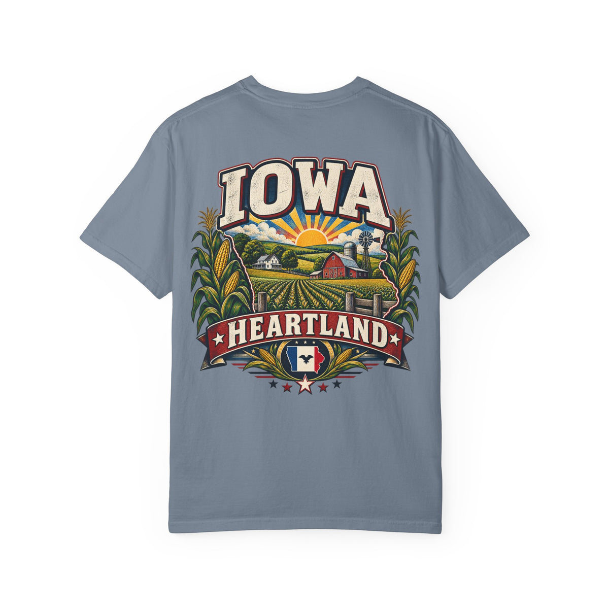 Iowa Heartland Unisex Comfort Color 1717 Streetwear Graphic Tee